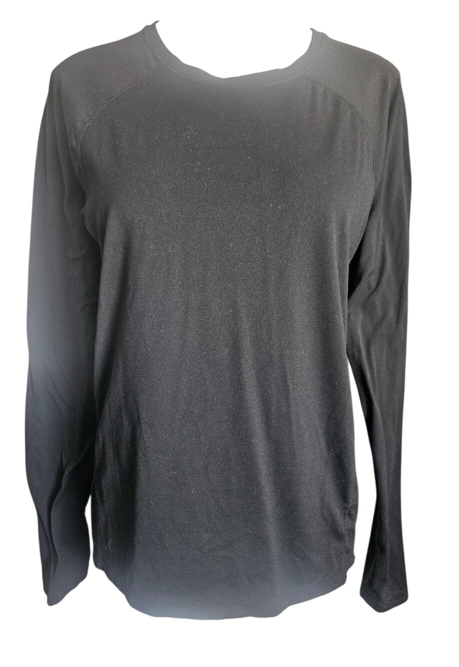Quince Womens Black Basic Long Sleeve Shirt Sz Medium Staple Layering Winter